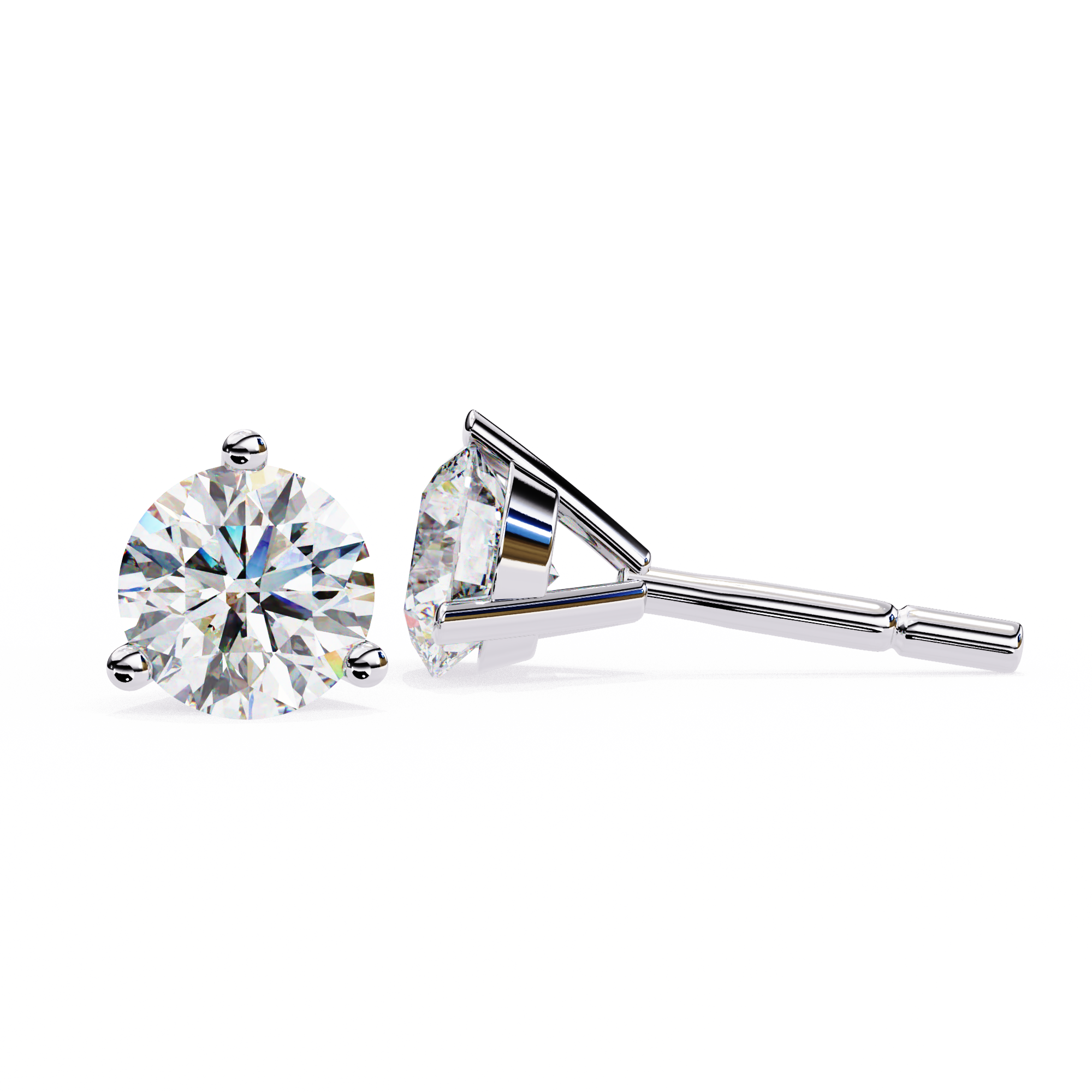 2.57ct Round Diamond Stud Earrings – Solitairekart